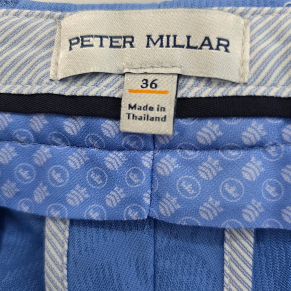 Peter Millar Mens 36 Bonn Blue Floral Jacquard Performance Golf Shorts MS24EB85 - Picture 3 of 8